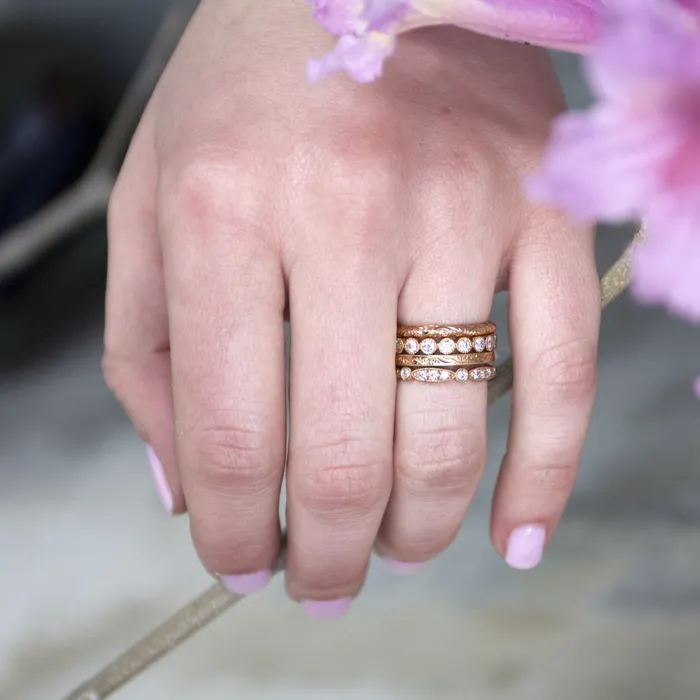Rings Single Stone 18K Rose Gold Sadie Band Single Stone