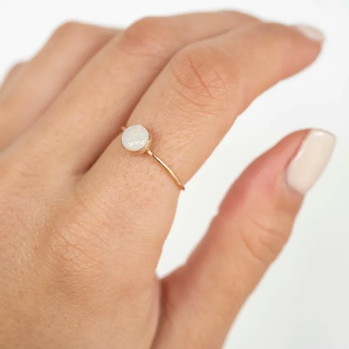 Rings TheRoseGypsy Gold Filled Natural Opal Ring