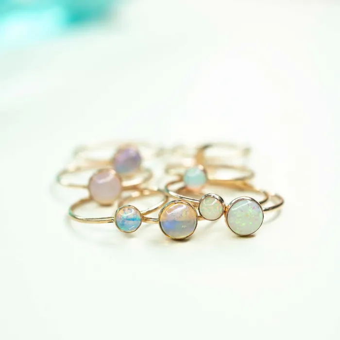 Rings TheRoseGypsy Gold Filled Natural Opal Ring