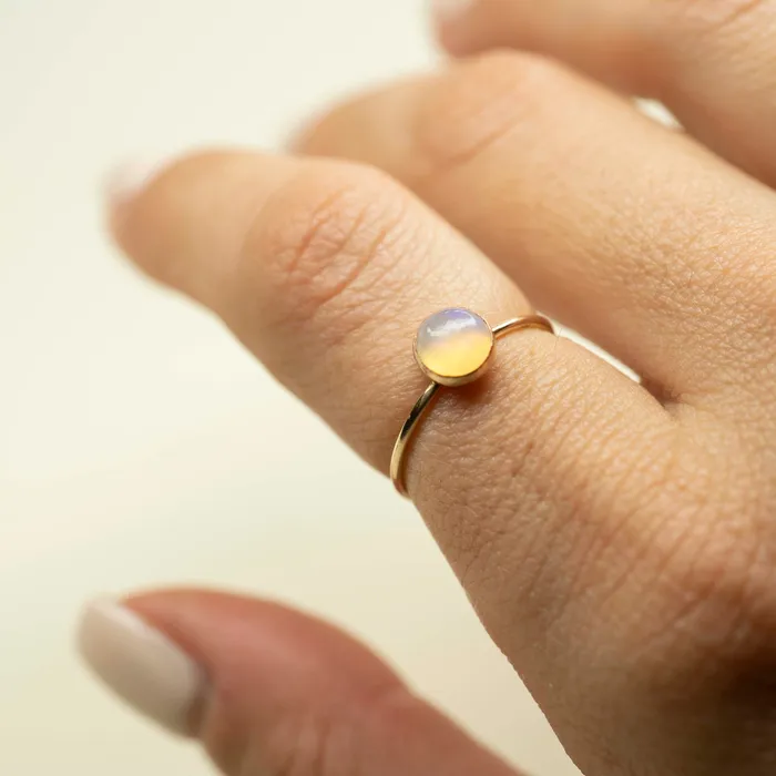 Rings TheRoseGypsy Gold Filled Natural Opal Ring
