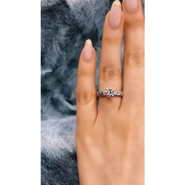 Rings Unique Diamond Engagement Ring Set in 14K White Gold 150ct tw Round Brilliant Baguette Cut Clarity Enhanced Diamonds Diamond Source NYC Rings Unique Diamond Engagement Ring Set in 14K White Gold 150ct tw Round Brilliant Baguette Cut Clarity Enhanced Diamonds Diamond Source NYC