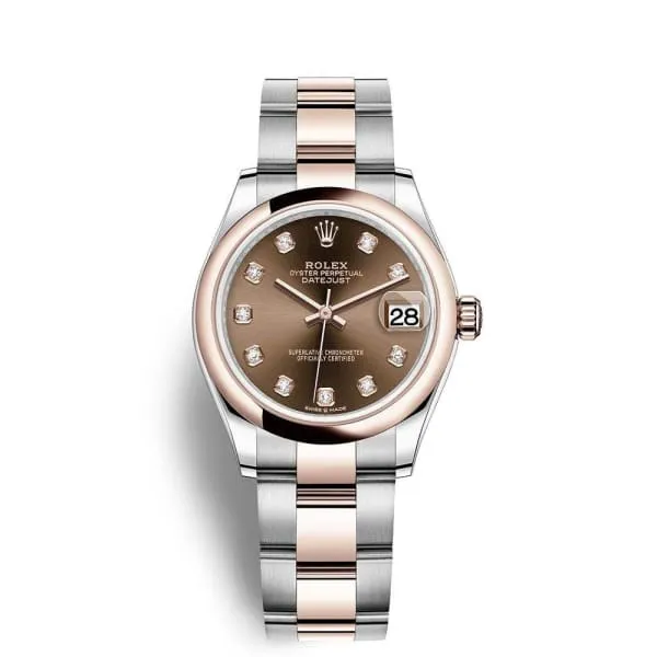 Rolex Bracelets Rolex Datejust 31mm Ref 2782410027 Chocolate Diamond Dial Two Tone Stainless Steel 18K Rose Gold Oyster Bracelet Womens Watch Rolex Bracelets Rolex Datejust 31mm Ref 2782410027 Chocolate Diamond Dial Two Tone Stainless Steel 18K Rose Gold Oyster Bracelet Womens Watch