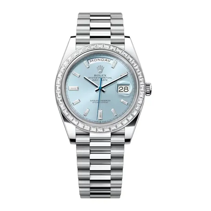Rolex Bracelets Rolex Day Date 40mm Ref 228396tbr0002 Ice Blue Diamond Dial Platinum President Bracelet Mens Watch Rolex Bracelets Rolex Day Date 40mm Ref 228396tbr0002 Ice Blue Diamond Dial Platinum President Bracelet Mens Watch