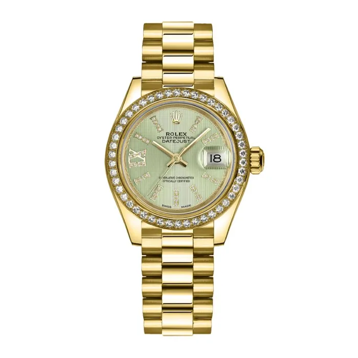 Rolex Bracelets Rolex Lady Datejust 28mm Ref 279138rbr0003 Green Dial 18K Yellow Gold President Bracelet Womens Watch Rolex Bracelets Rolex Lady Datejust 28mm Ref 279138rbr0003 Green Dial 18K Yellow Gold President Bracelet Womens Watch