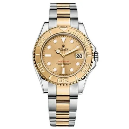 Rolex Bracelets Rolex Yachtmaster 40mm Ref 16623 Champagne Dial Two Tone Stainless Steel 18K Yellow Gold Oyster Bracelet Mens Watch