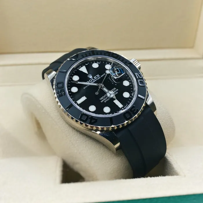 Rolex Bracelets Rolex Yachtmaster 42mm Ref 2266590002 Black Dial 18K White Gold Case Black Oysterflex Bracelet Mens Watch Rolex Bracelets Rolex Yachtmaster 42mm Ref 2266590002 Black Dial 18K White Gold Case Black Oysterflex Bracelet Mens Watch