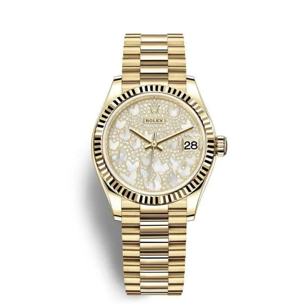 Rolex Datejust 31mm Ref 2782780022 White Mother of Pearl Dial 18K Yellow Gold President Bracelet Womens Watch Rolex Bracelets Rolex Datejust 31mm Ref 2782780022 White Mother of Pearl Dial 18K Yellow Gold President Bracelet Womens Watch Rolex Bracelets