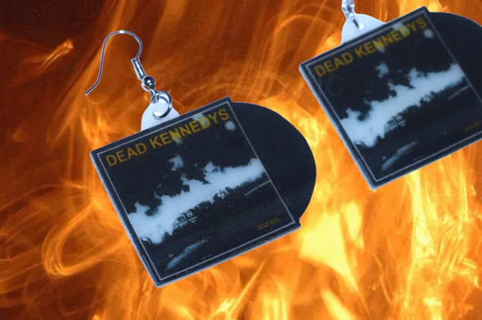 Sam Makes Things Earrings Dead Kennedys Fresh Fruit for Rotting Vegetables Vinyl Handmade Earrings Sam Makes Things Earrings Dead Kennedys Fresh Fruit for Rotting Vegetables Vinyl Handmade Earrings