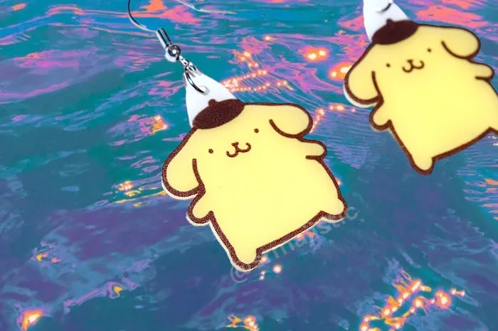 Sam Makes Things Earrings Pompompurin Cute Sanrio Dog Character Handmade Earrings