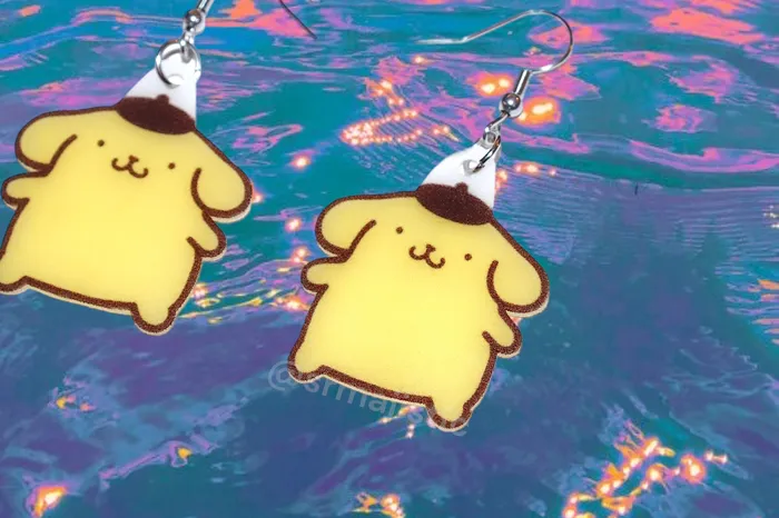 Sam Makes Things Earrings Pompompurin Cute Sanrio Dog Character Handmade Earrings