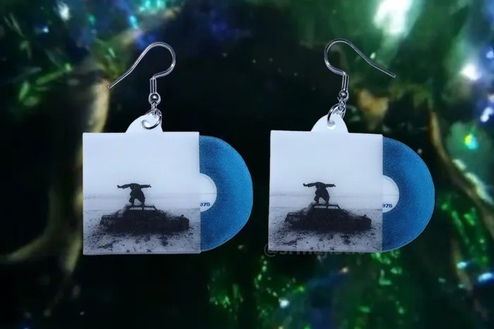 Sam Makes Things Earrings The 1975 Being Funny in a Foreign Language Vinyl Album Handmade Earrings