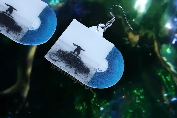 Sam Makes Things Earrings The 1975 Being Funny in a Foreign Language Vinyl Album Handmade Earrings