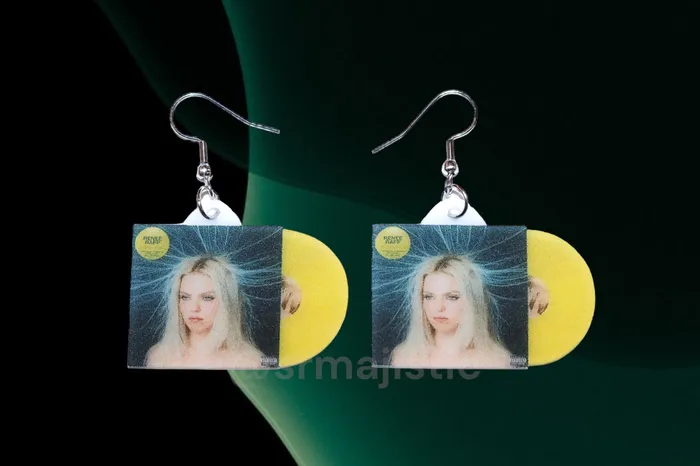Sam Makes Things Rene Rapp Snow Angel Vinyl Album Handmade Earrings Earrings