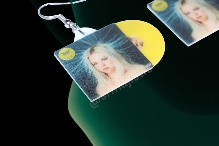 Sam Makes Things Rene Rapp Snow Angel Vinyl Album Handmade Earrings Earrings Sam Makes Things Rene Rapp Snow Angel Vinyl Album Handmade Earrings Earrings