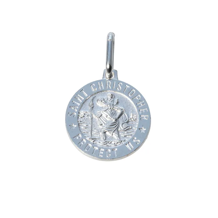 Sterling Silver St Christopher Medal Pendant Croghans Necklaces