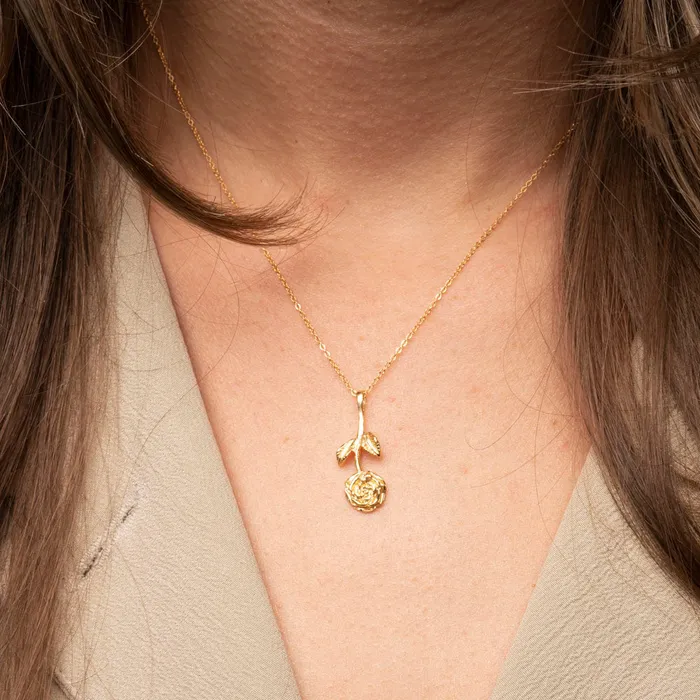 The Rose Gypsy Necklaces Gold Rose Necklace