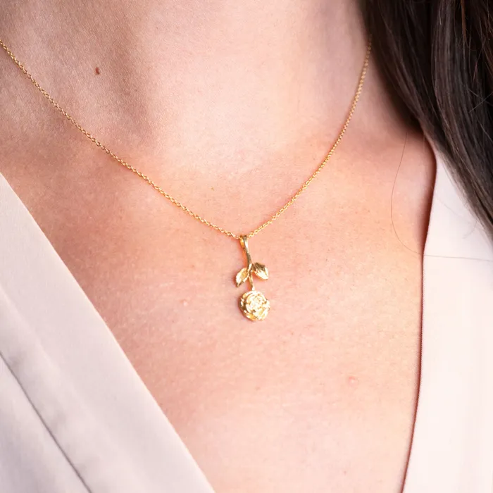 The Rose Gypsy Necklaces Gold Rose Necklace