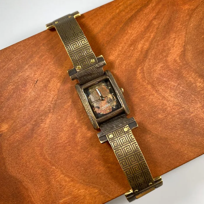 Watches WATCHCRAFT RG1 Greek Key Brass Florence Watch