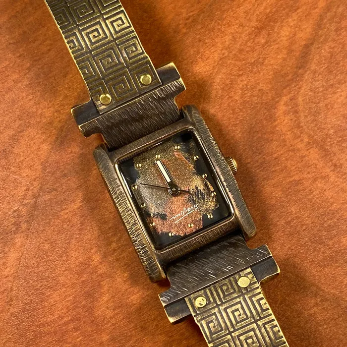 Watches WATCHCRAFT RG1 Greek Key Brass Florence Watch Watches WATCHCRAFT RG1 Greek Key Brass Florence Watch