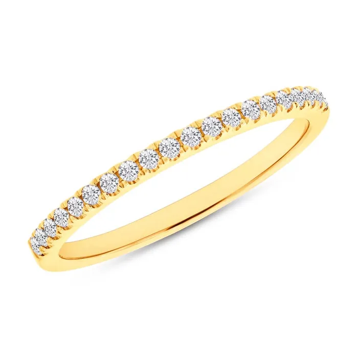 Wedding Bands Rings 14K Yellow Gold Diamond Band