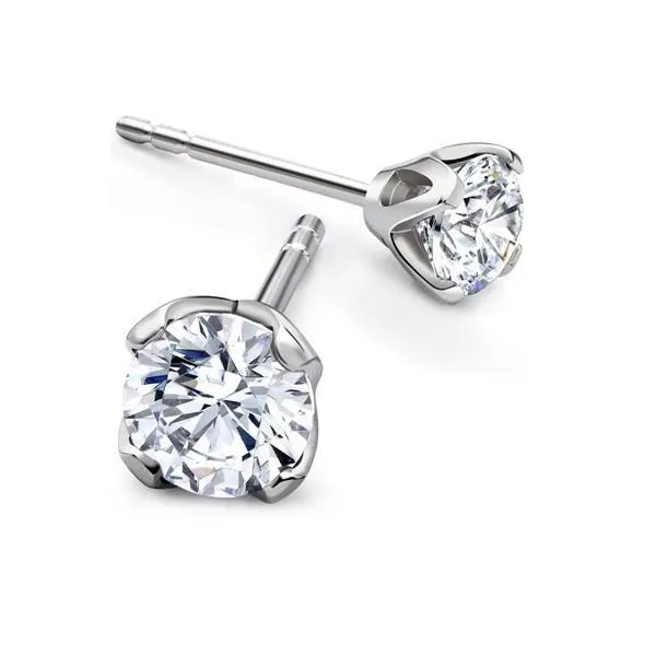 15 Ct Round Natural Earth Mined Diamond Stud Earrings GB Earrings