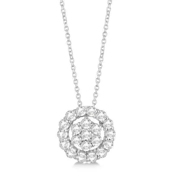 315 Ct Round Brilliant Cut Natural Earth Mined Diamonds Necklace Pendant White Gold 14K GB Necklaces 315 Ct Round Brilliant Cut Natural Earth Mined Diamonds Necklace Pendant White Gold 14K GB Necklaces