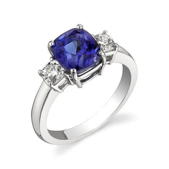325 Carats Three Stone Sapphire And Natural Earth Mined Diamonds Ring White Gold 14K GB Rings 325 Carats Three Stone Sapphire And Natural Earth Mined Diamonds Ring White Gold 14K GB Rings