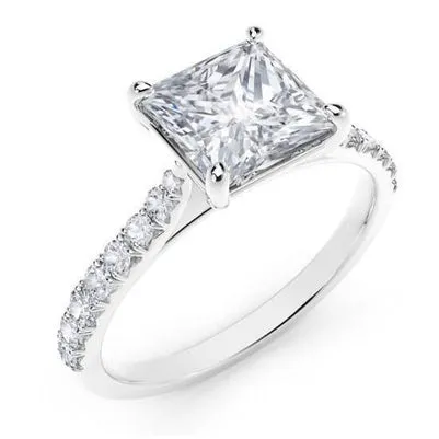 330 Carats Princess And Round Natural Earth Mined Diamonds Solitaire Ring With Accents GB Rings 330 Carats Princess And Round Natural Earth Mined Diamonds Solitaire Ring With Accents GB Rings