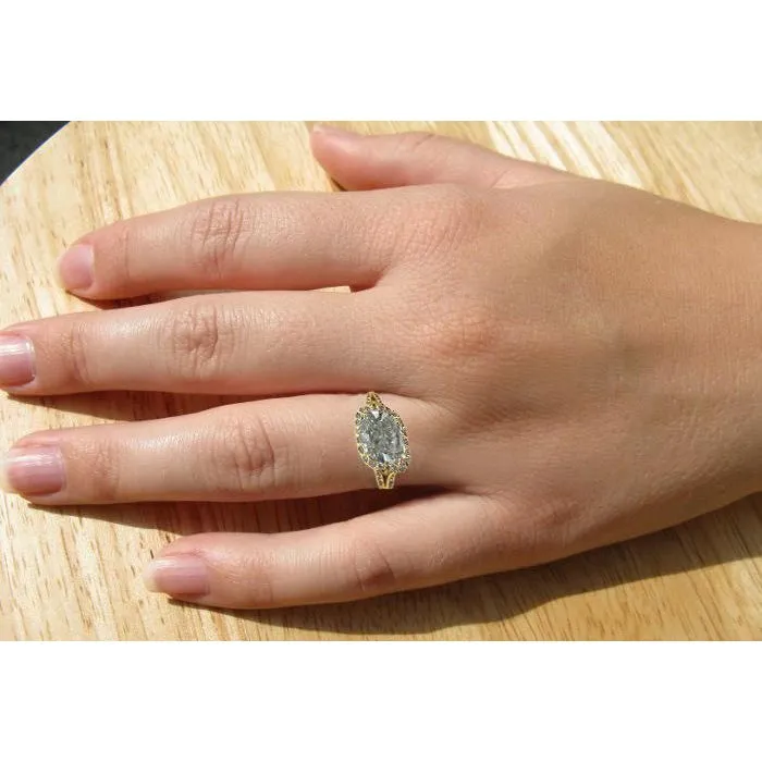 4 Carat Cushion Center Natural Earth Mined Diamond Halo Ring White Gold Jewelry GB Rings 4 Carat Cushion Center Natural Earth Mined Diamond Halo Ring White Gold Jewelry GB Rings