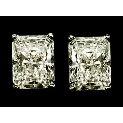 4 Ct Natural Earth Mined Diamond Earring Stud White Gold Earring GB Earrings 4 Ct Natural Earth Mined Diamond Earring Stud White Gold Earring GB Earrings
