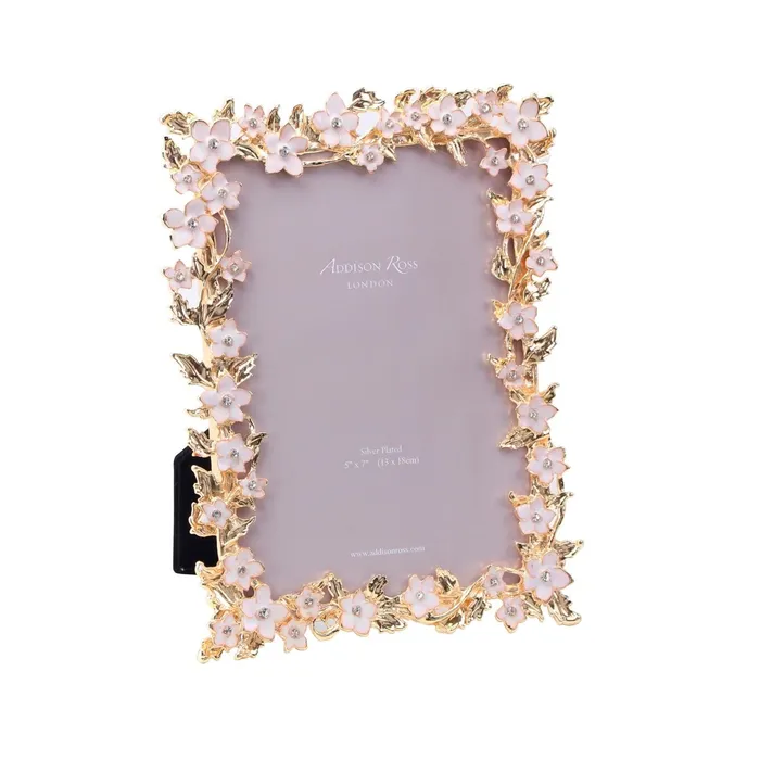 Addison Ross Gold Leaf White Flower Frame Addison Ross Earrings