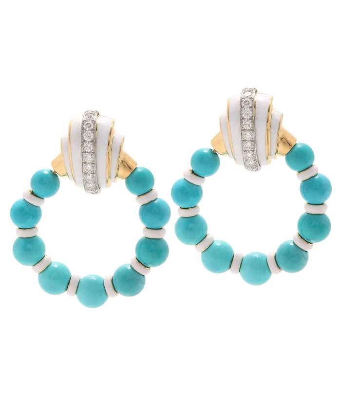 Aion Doorknocker Earrings David Webb Earrings