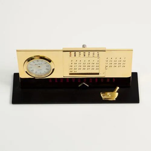 Bey Berk PreStyled Sets Bey Berk Pharmacy Gold Plated Perpetual Calendar Clock Bey Berk PreStyled Sets Bey Berk Pharmacy Gold Plated Perpetual Calendar Clock