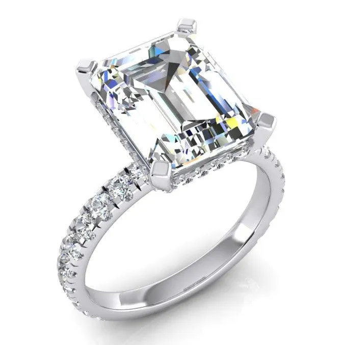 Big Emerald Lab Grown Diamond Engagement Ring HarryChadEntcom Rings
