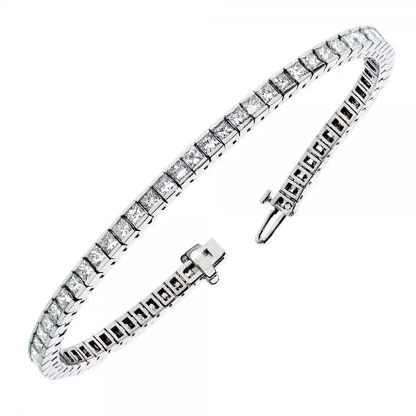 Bracelets 14K Princess Cut 930 Carats Natural Earth Mined Diamonds Channel Set Tennis Bracelet GB Bracelets 14K Princess Cut 930 Carats Natural Earth Mined Diamonds Channel Set Tennis Bracelet GB