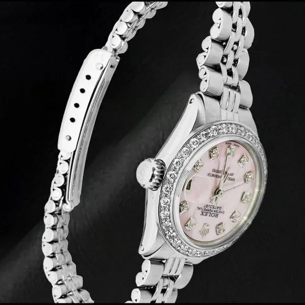 Bracelets GB Rolex Datejust Ss Jubilee Bracelet Pink Mop Diamond Dial Ladies Watch