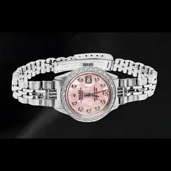 Bracelets GB Rolex Datejust Ss Jubilee Bracelet Pink Mop Diamond Dial Ladies Watch