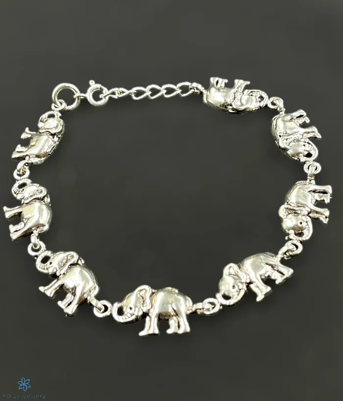 Bracelets The Elephant Row Silver Bracelet Imported