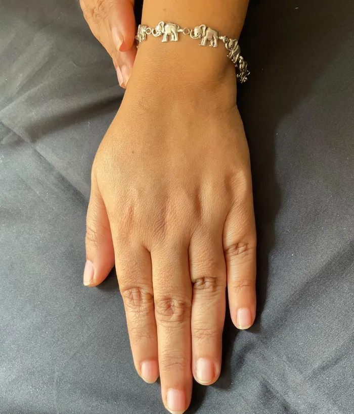 Bracelets The Elephant Row Silver Bracelet Imported