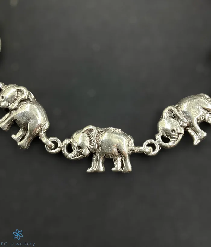 Bracelets The Elephant Row Silver Bracelet Imported