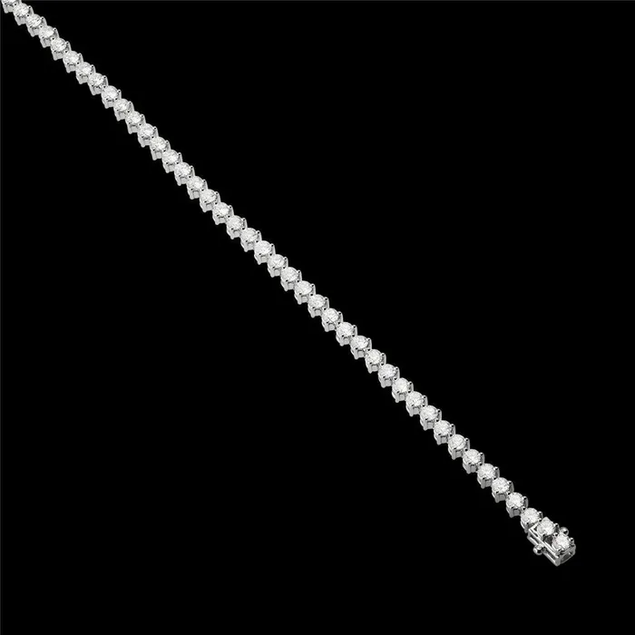 Bracelets White Round Natural Earth Mined Diamond Tennis Bracelet 1066 Carats 14K White Gold GB Bracelets White Round Natural Earth Mined Diamond Tennis Bracelet 1066 Carats 14K White Gold GB