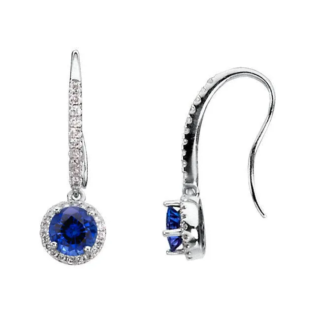 Ceylon Sapphire Natural Earth Mined Diamond Earrings 550 Carats White Gold Jewelry GB Earrings Ceylon Sapphire Natural Earth Mined Diamond Earrings 550 Carats White Gold Jewelry GB Earrings