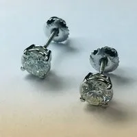 Earrings 180 Carats Round Natural Earth Mined Diamond Studs GB Earrings