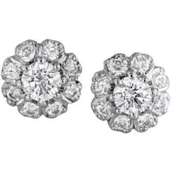 Earrings Cluster Studs Genuine Natural Earth Mined Diamonds Earrings Halo Sparkling White Gold 420 Carats GB Earrings Cluster Studs Genuine Natural Earth Mined Diamonds Earrings Halo Sparkling White Gold 420 Carats GB
