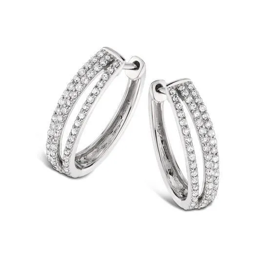 Earrings GB 325 Carats Prong Set Round Cut Natural Earth Mined Diamonds Hoop Earrings White Gold 14K Earrings GB 325 Carats Prong Set Round Cut Natural Earth Mined Diamonds Hoop Earrings White Gold 14K