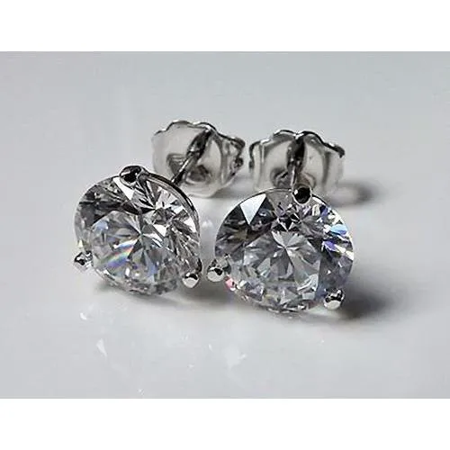 Earrings GB 4 Ct Platinum Natural Earth Mined Diamond Womens Earrings Earrings GB 4 Ct Platinum Natural Earth Mined Diamond Womens Earrings