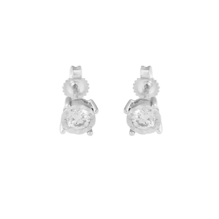 Earrings GB Round Brilliant Cut Real Natural Earth Mined Diamond Ladies Stud Earrings 3 Carat WG 14K Earrings GB Round Brilliant Cut Real Natural Earth Mined Diamond Ladies Stud Earrings 3 Carat WG 14K