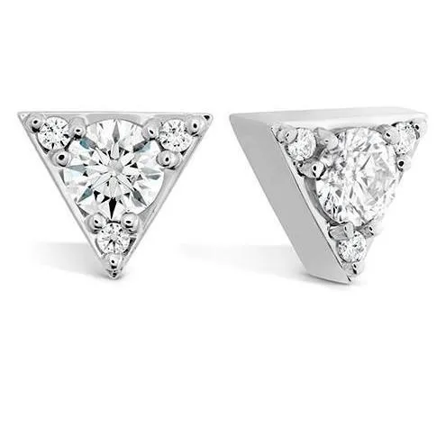 Earrings GB Triangle Shape Studs Earrings 180 Carats Sparkling Natural Earth Mined Diamonds WG 14K Earrings GB Triangle Shape Studs Earrings 180 Carats Sparkling Natural Earth Mined Diamonds WG 14K