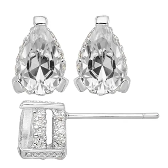 Earrings HarryChadEntcom 14K White Gold Stud Earrings 650 Carats Pear Old Miner Genuine Diamond Earrings HarryChadEntcom 14K White Gold Stud Earrings 650 Carats Pear Old Miner Genuine Diamond