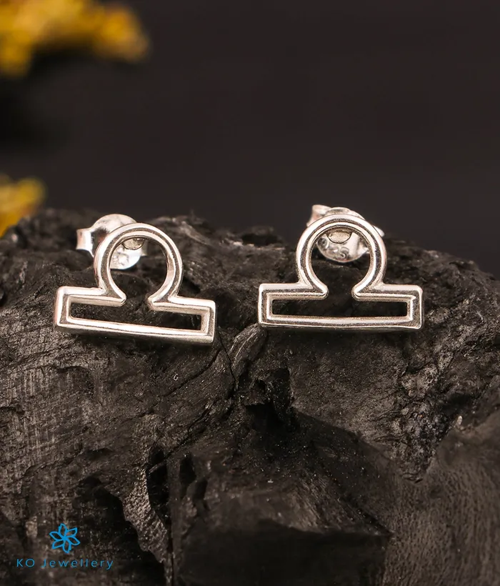 Earrings Imported The Libra Zodiac Silver Earring